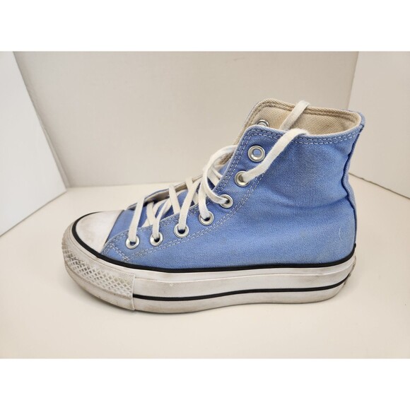 Converse All Star Shoes Women's 5.5 Light Blue Lift Platform Chuck Taylor - Picture 8 of 9